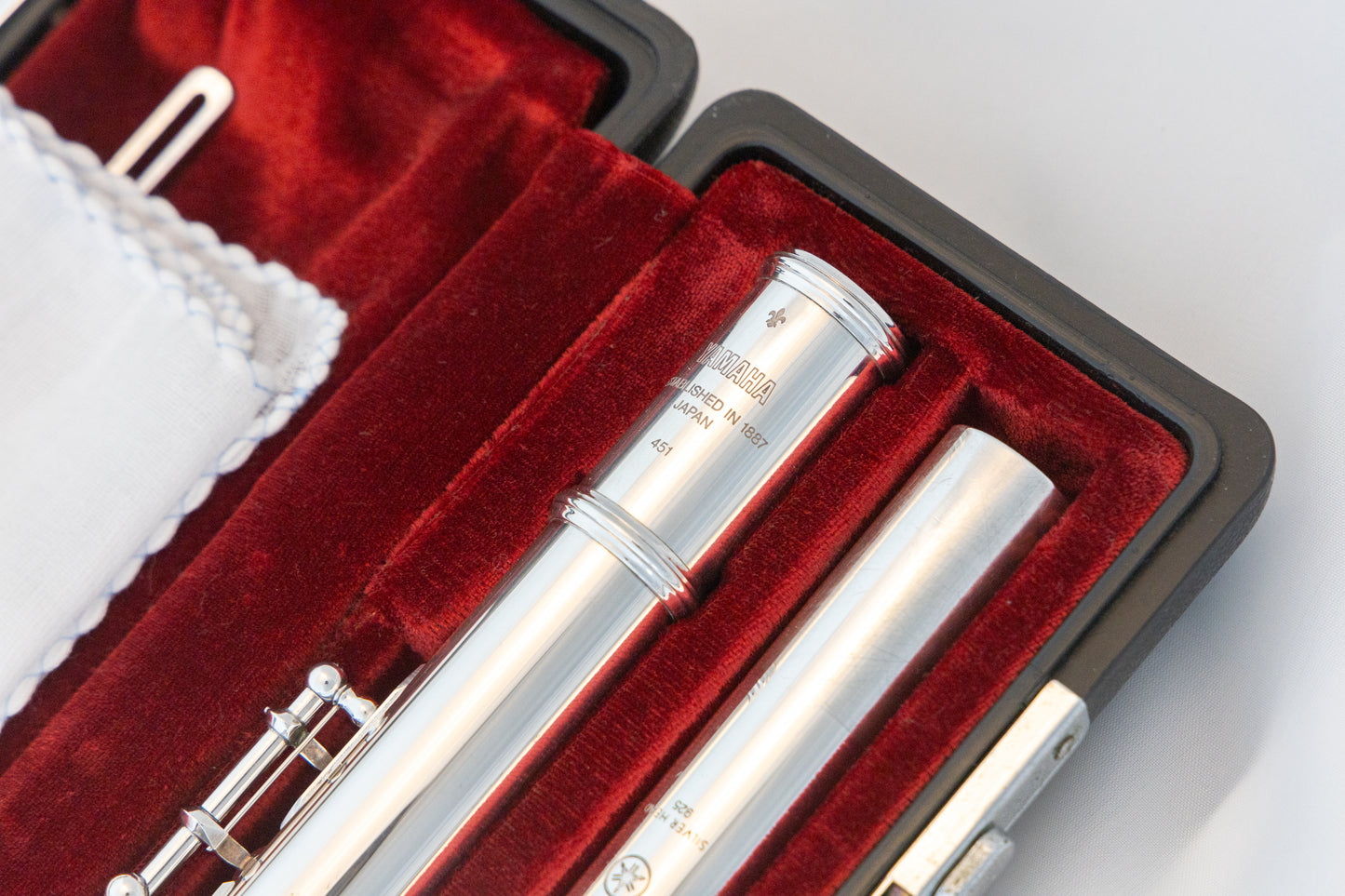 Yamaha YFL-451 All Silver Intermediate Flute *Made in Japan *Cleaned & Serviced