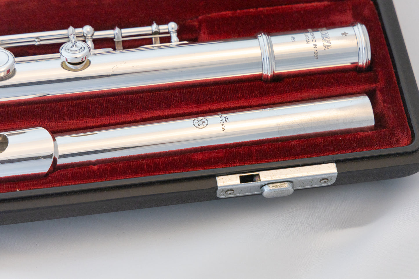 Yamaha YFL-451 All Silver Intermediate Flute *Made in Japan *Cleaned & Serviced