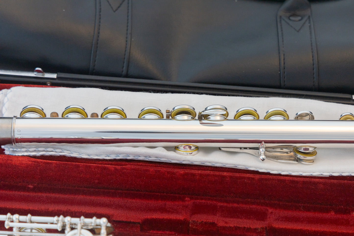Yamaha YFL-451 All Silver Intermediate Flute *Made in Japan *Cleaned & Serviced