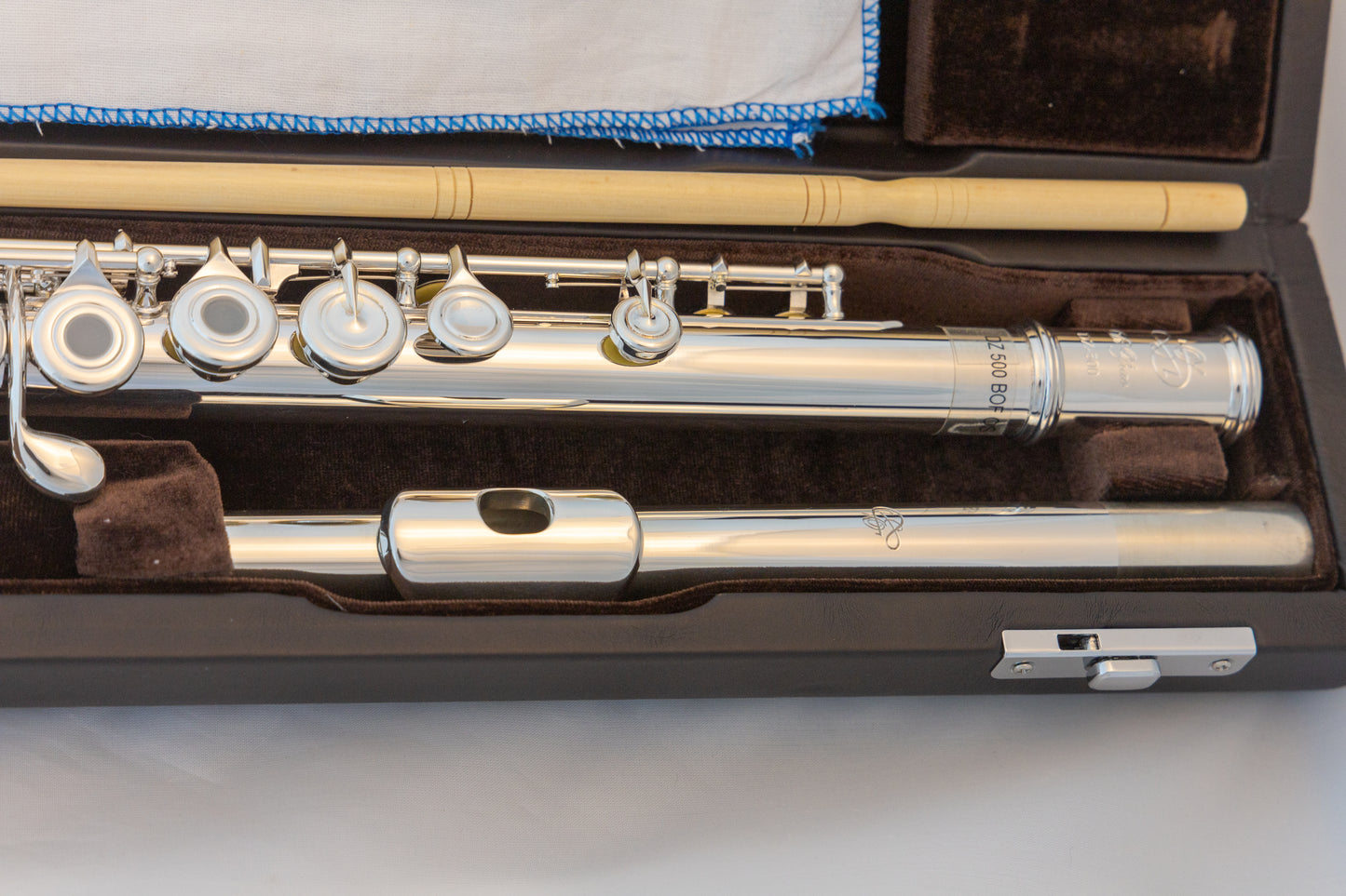 Di Zhao DZ-500 Open-hole Intermediate Flute *Silver headjoint *Low-b foot *Cleaned & Service *Mint