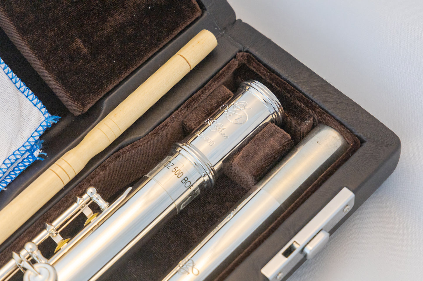 Di Zhao DZ-500 Open-hole Intermediate Flute *Silver headjoint *Low-b foot *Cleaned & Service *Mint