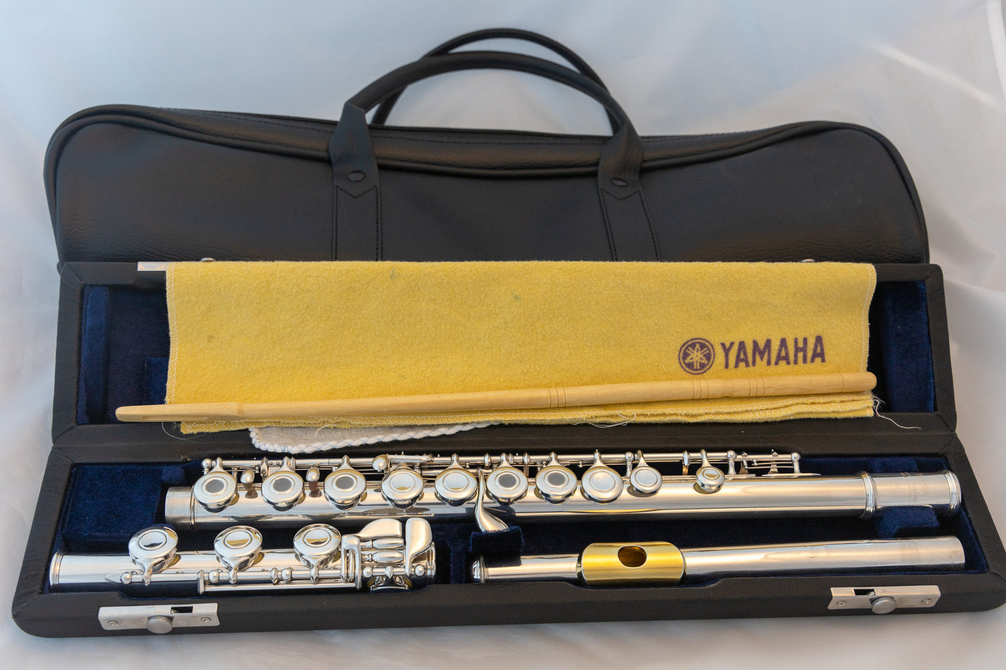 Yamaha YFL-481 II All Silver Intermediate Flute *Open-hole *B-foot *Made in Japan *Overhauled New Pads