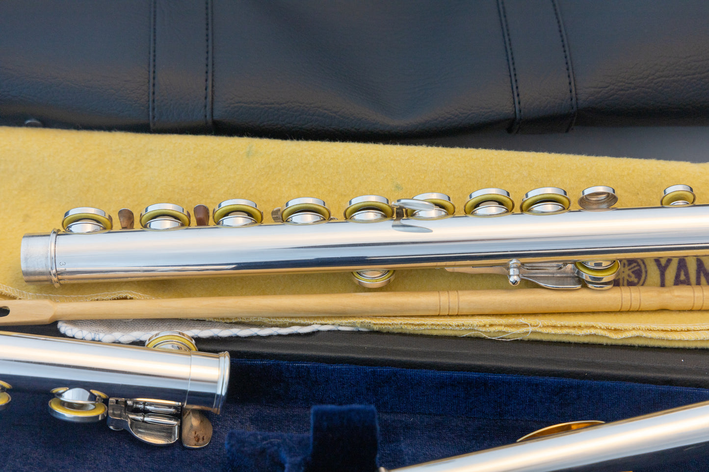 Yamaha YFL-481 II All Silver Intermediate Flute *Open-hole *B-foot *Made in Japan *Overhauled New Pads