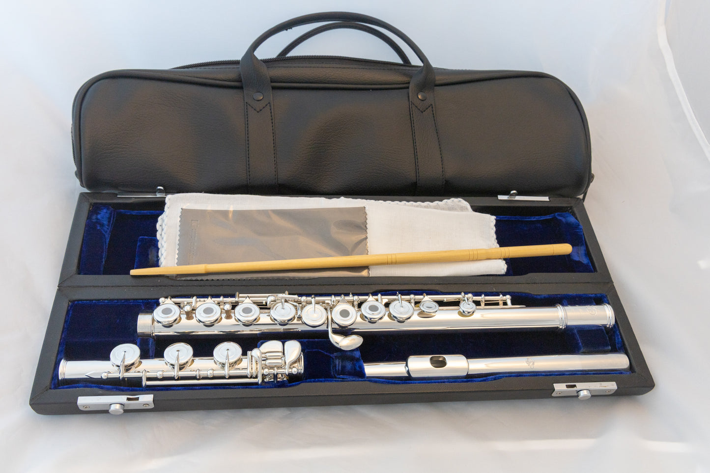 Di Zhao DZ-700 All Silver Open-hole Professional Flute *Low-b foot *Split-E *Cleaned & Service