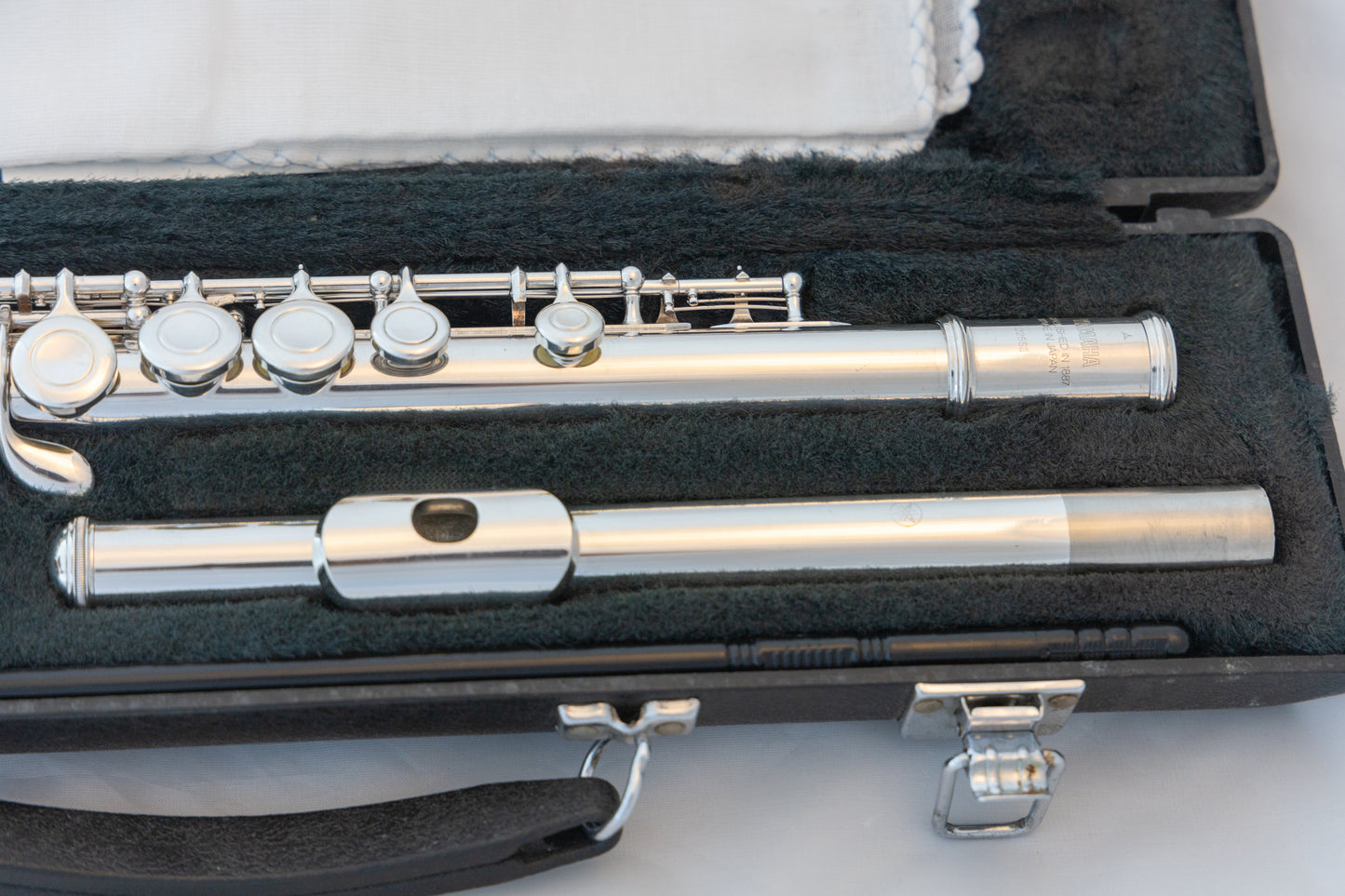 Yamaha YFL-225S II Silver-plated Student Flute *Made in Japan *New Pads *Cleaned & Serviced #380660