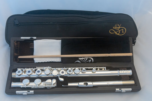 Di Zhao DZ-201 Open-hold Flute Silver-plated 2023 *Cleaned & Serviced *Mint