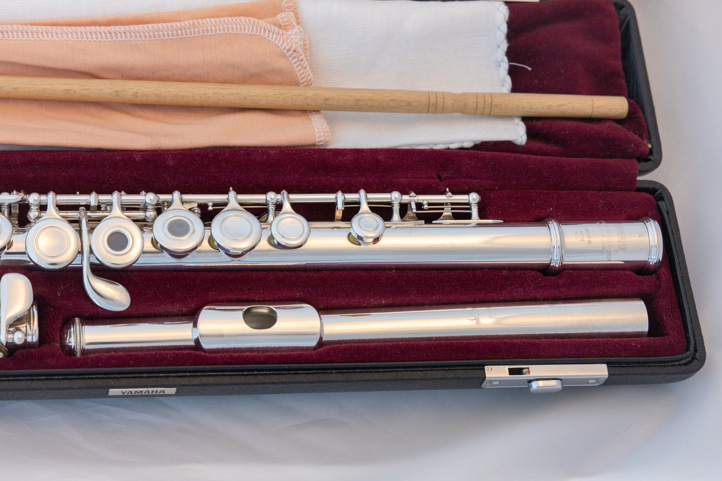 Yamaha YFL-461 II All Silver Intermediate Flute Open-hole B-foot *Made in Japan *Cleaned & Serviced