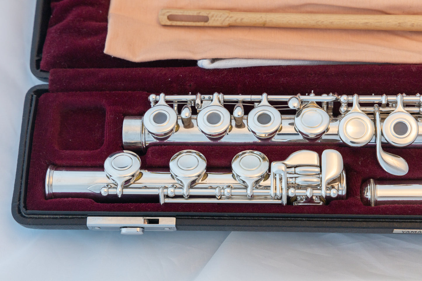 Yamaha YFL-461 II All Silver Intermediate Flute Open-hole B-foot *Made in Japan *Cleaned & Serviced