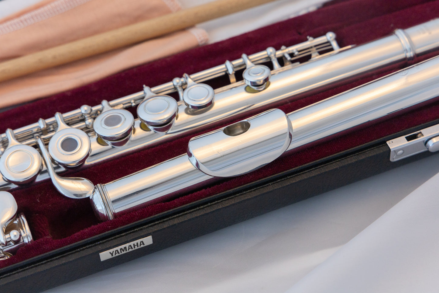 Yamaha YFL-461 II All Silver Intermediate Flute Open-hole B-foot *Made in Japan *Cleaned & Serviced