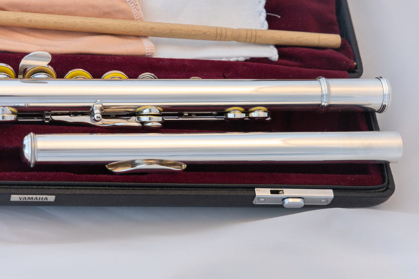 Yamaha YFL-461 II All Silver Intermediate Flute Open-hole B-foot *Made in Japan *Cleaned & Serviced