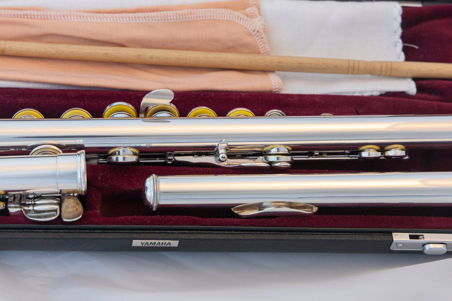 Yamaha YFL-461 II All Silver Intermediate Flute Open-hole B-foot *Made in Japan *Cleaned & Serviced