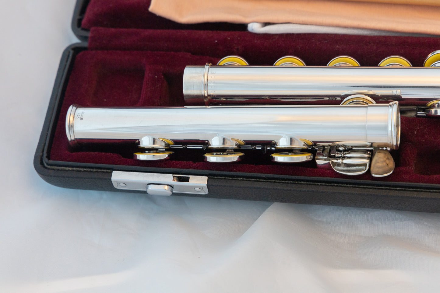 Yamaha YFL-461 II All Silver Intermediate Flute Open-hole B-foot *Made in Japan *Cleaned & Serviced