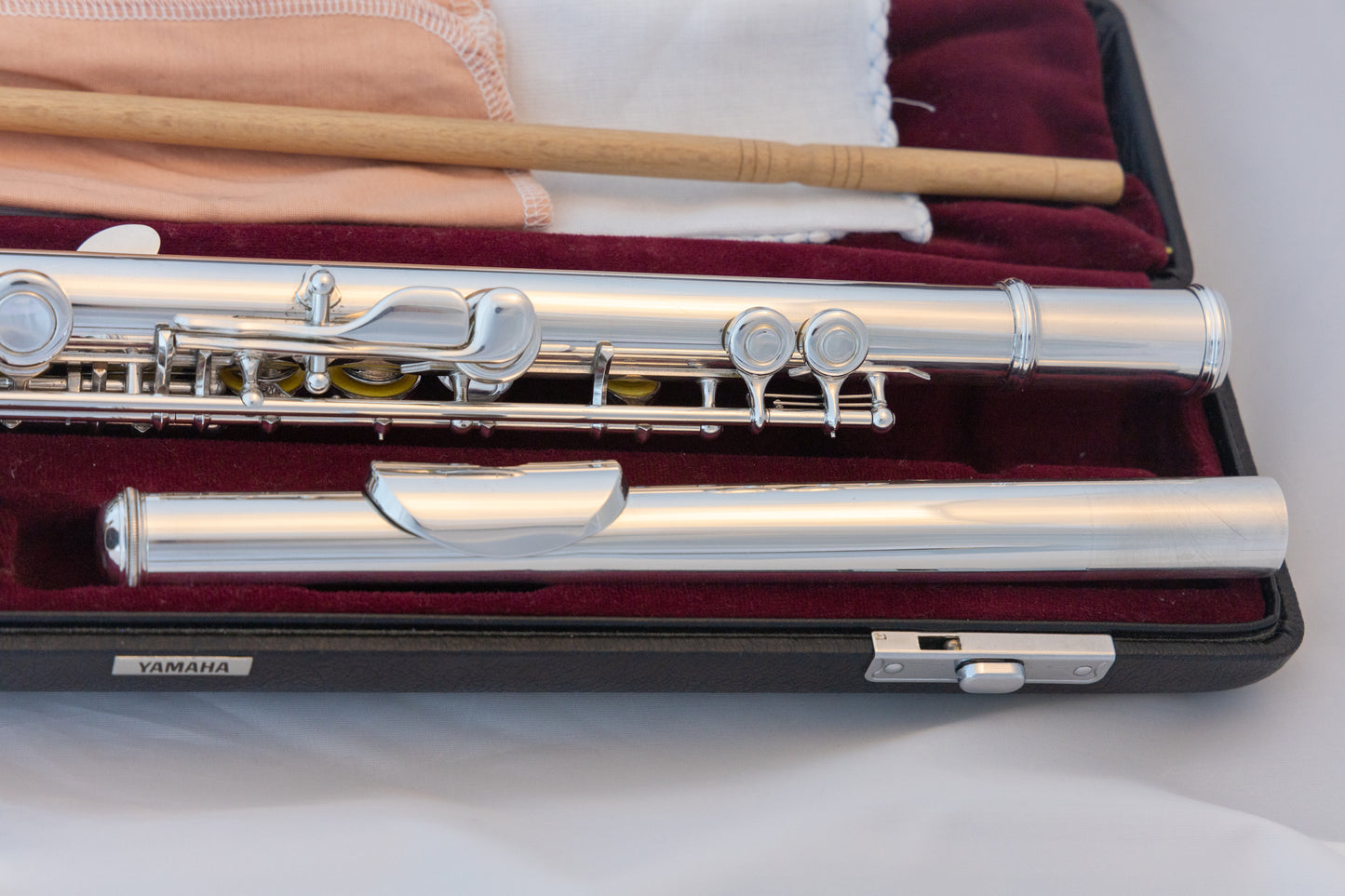 Yamaha YFL-461 II All Silver Intermediate Flute Open-hole B-foot *Made in Japan *Cleaned & Serviced