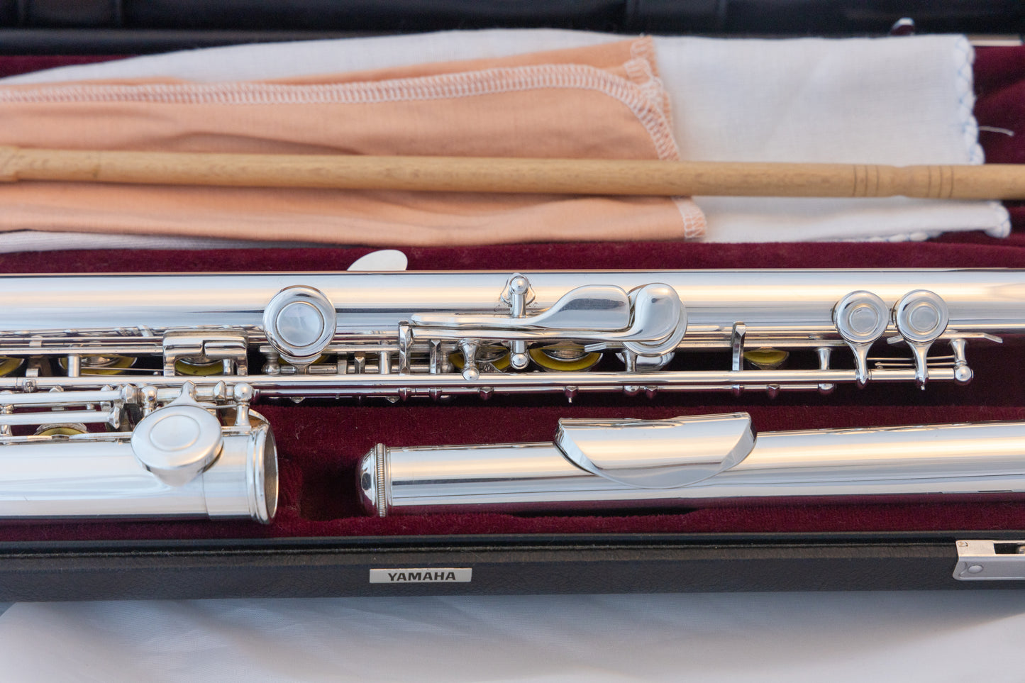 Yamaha YFL-461 II All Silver Intermediate Flute Open-hole B-foot *Made in Japan *Cleaned & Serviced