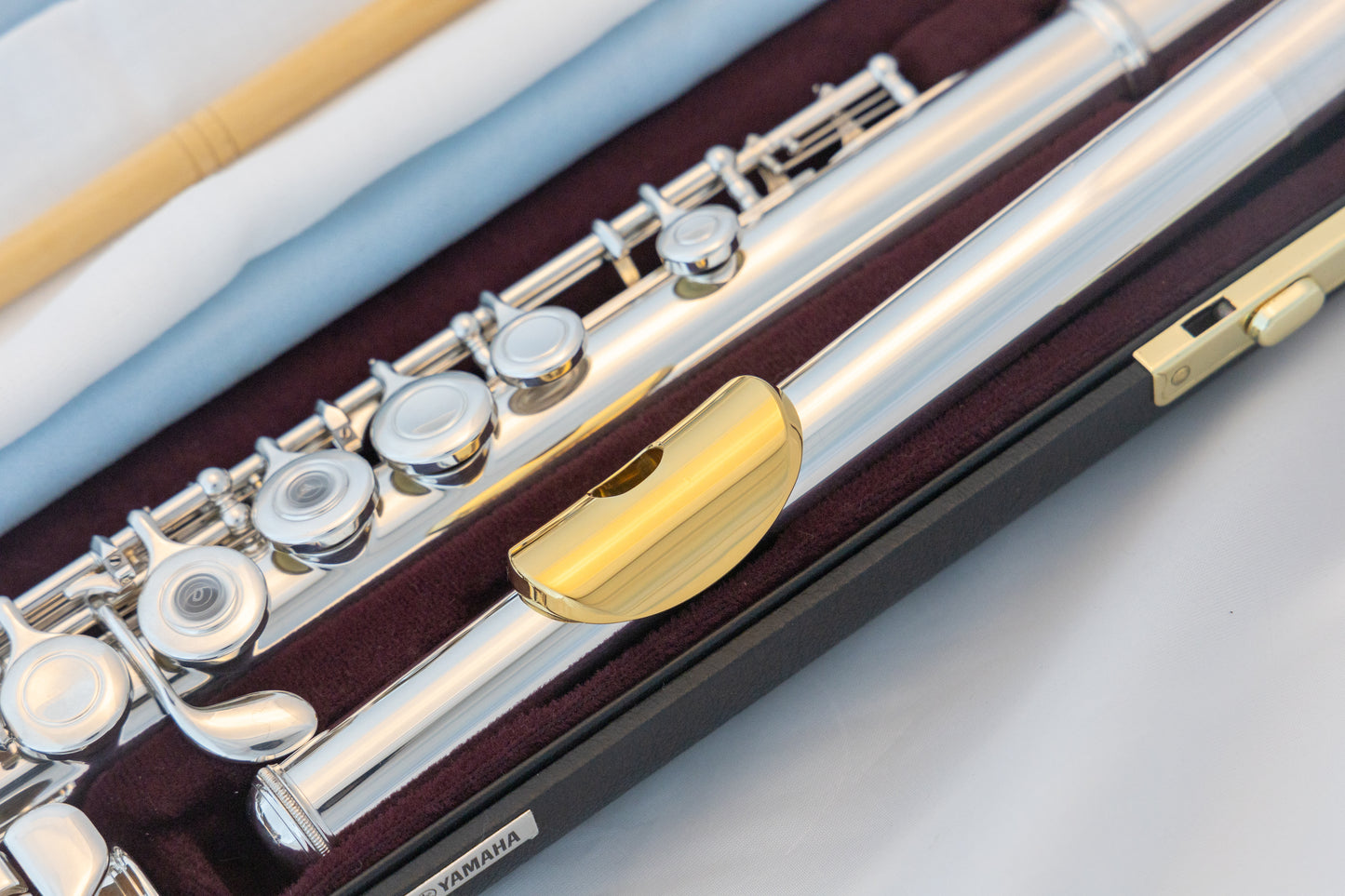 Yamaha YFL-471 Allegro Sterling Silver Intermediate Flute *Open-hole *Low-B *Split-E *Serviced