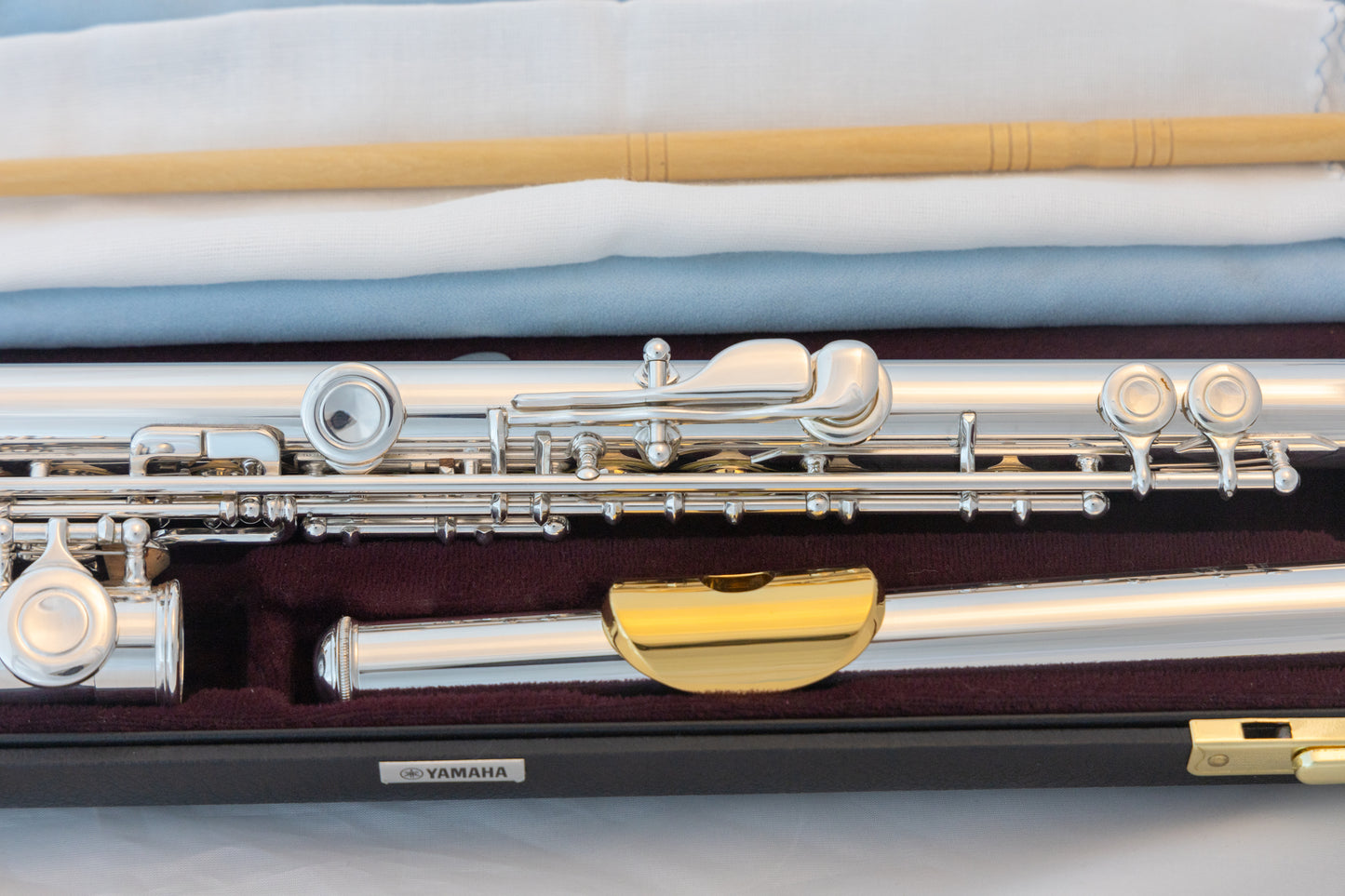 Yamaha YFL-471 Allegro Sterling Silver Intermediate Flute *Open-hole *Low-B *Split-E *Serviced