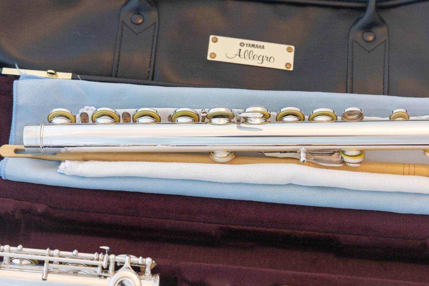 Yamaha YFL-471 Allegro Sterling Silver Intermediate Flute *Open-hole *Low-B *Split-E *Serviced