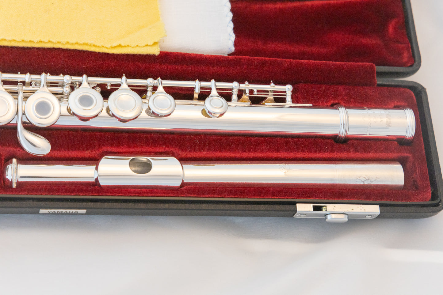 Yamaha YFL-461H All Silver Intermediate Flute Open-hole B-foot *Made in Japan *Cleaned & Serviced