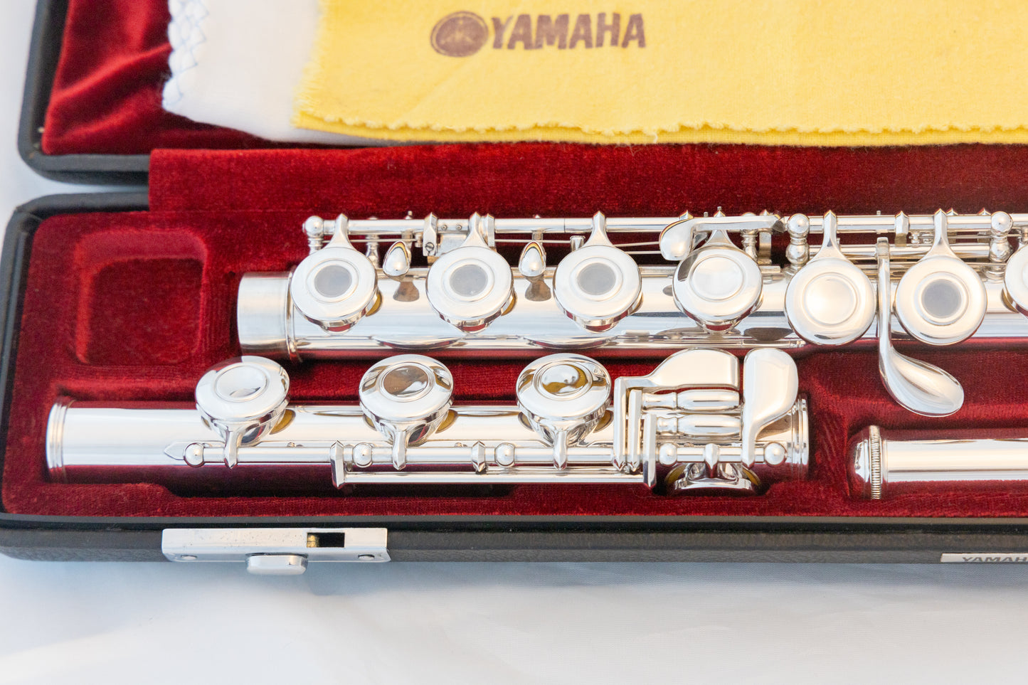 Yamaha YFL-461H All Silver Intermediate Flute Open-hole B-foot *Made in Japan *Cleaned & Serviced