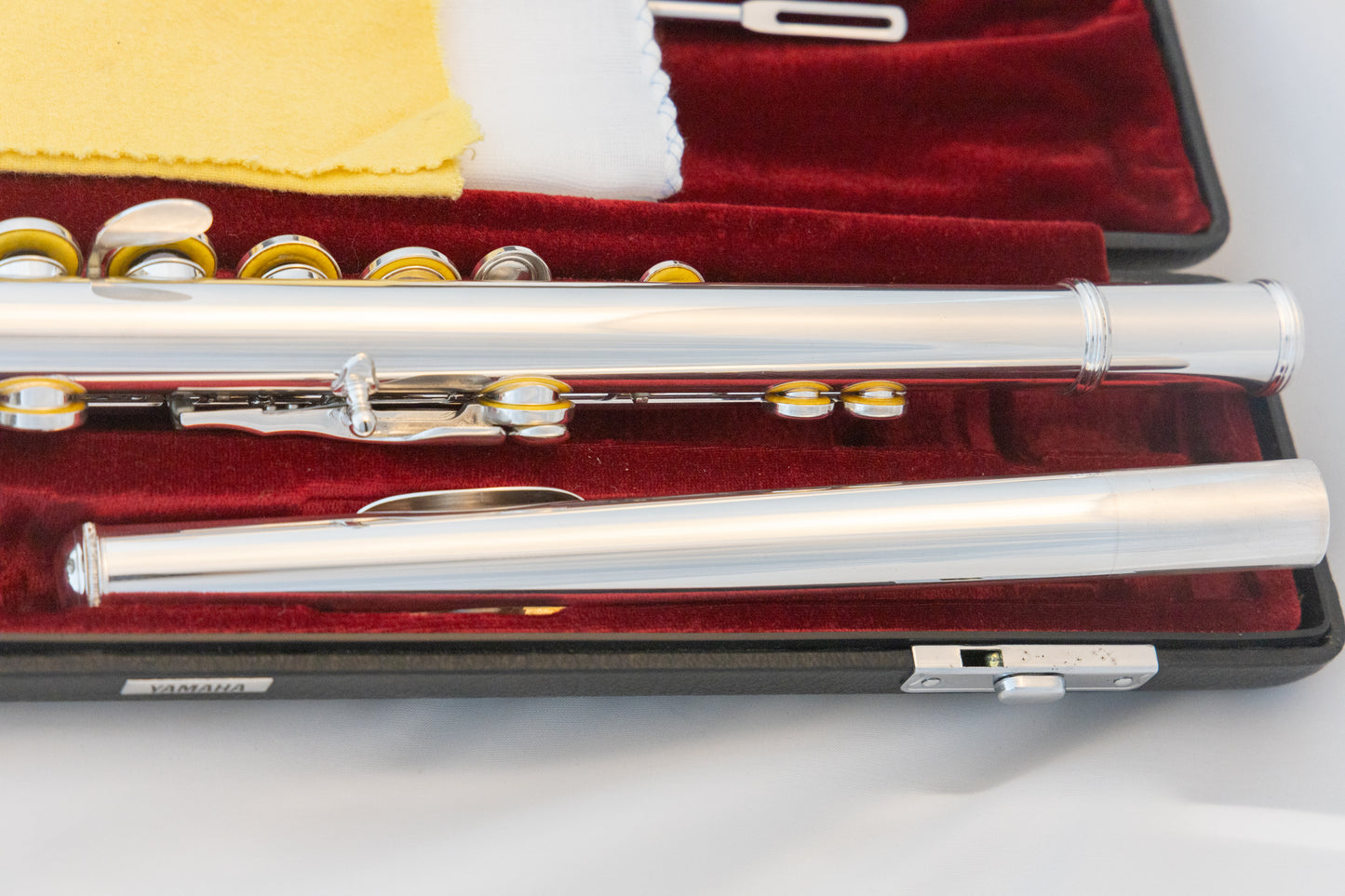 Yamaha YFL-461H All Silver Intermediate Flute Open-hole B-foot *Made in Japan *Cleaned & Serviced