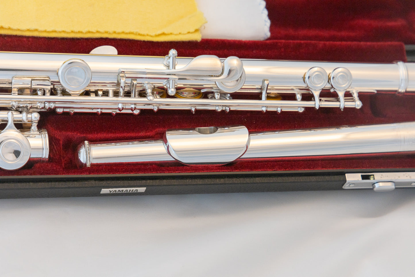 Yamaha YFL-461H All Silver Intermediate Flute Open-hole B-foot *Made in Japan *Cleaned & Serviced