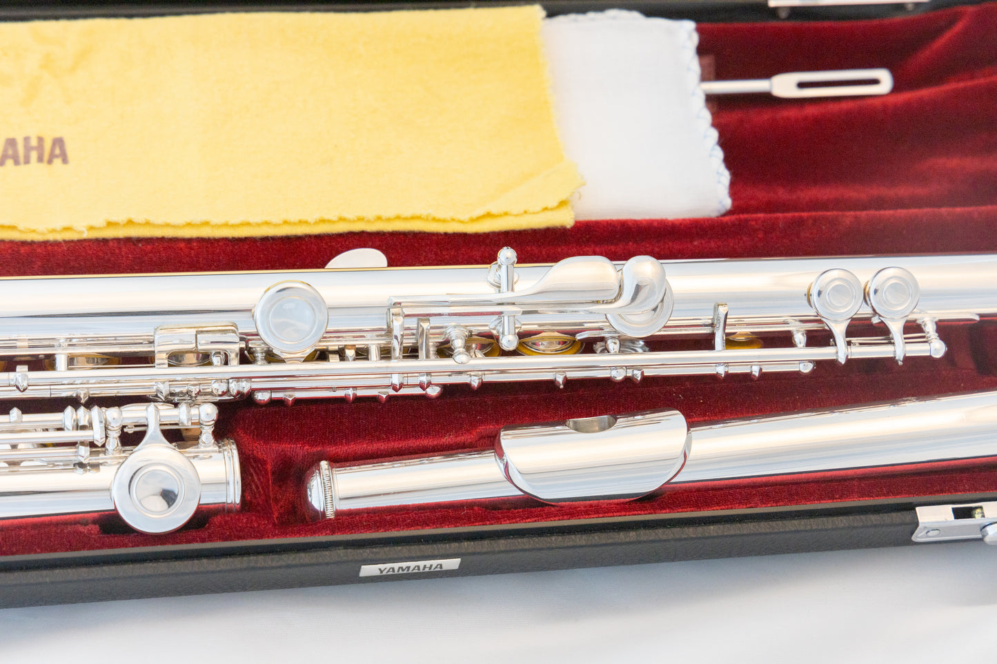 Yamaha YFL-461H All Silver Intermediate Flute Open-hole B-foot *Made in Japan *Cleaned & Serviced