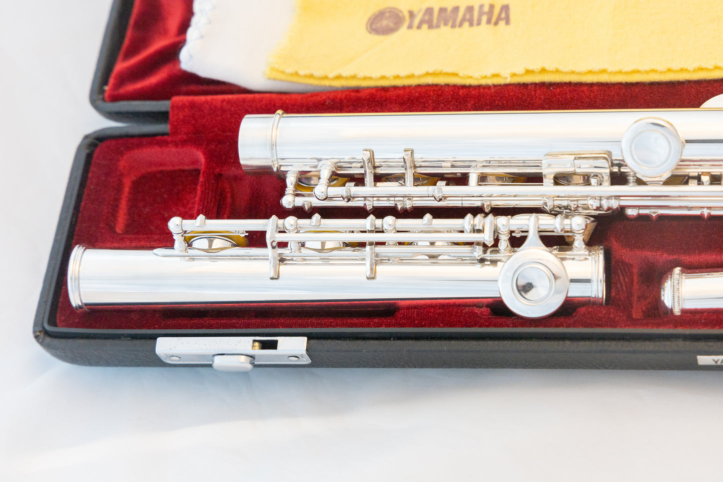 Yamaha YFL-461H All Silver Intermediate Flute Open-hole B-foot *Made in Japan *Cleaned & Serviced