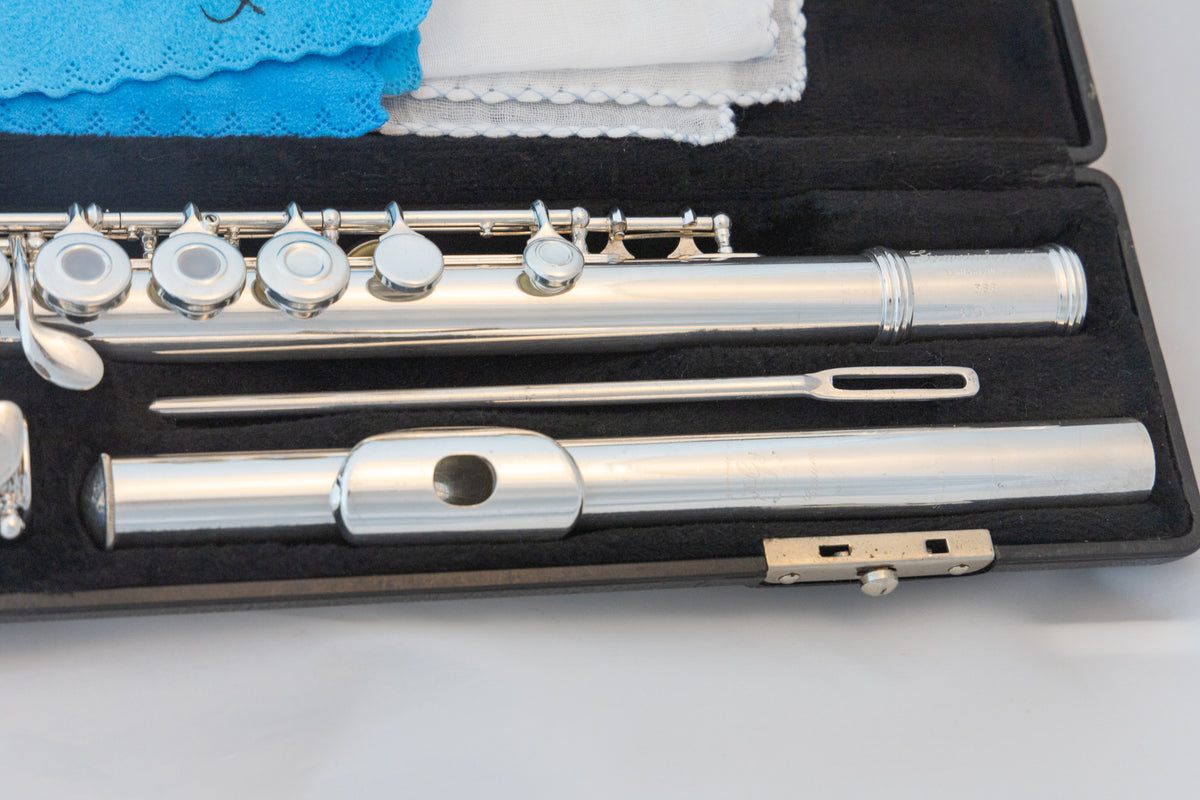 Gemeinhardt 3SB Intermediate Flute *All Solid Silver *B-foot *Open-hol ...