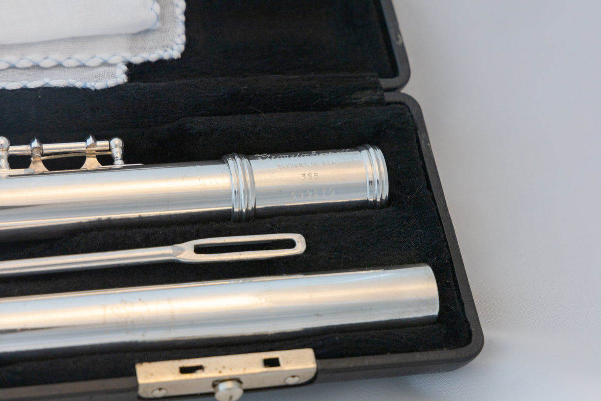 Gemeinhardt 3SB Intermediate Flute *All Solid Silver *B-foot *Open-hol ...