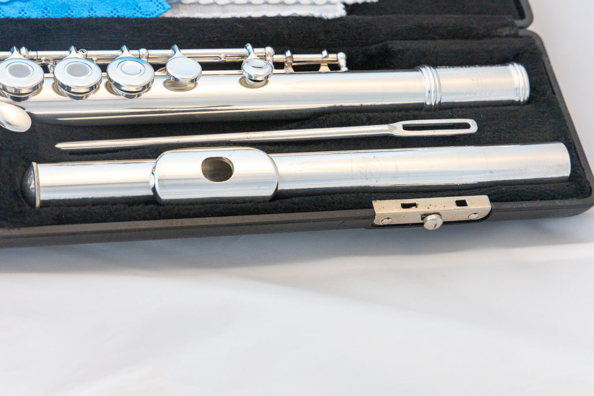 Gemeinhardt 3SB Intermediate Flute *All Solid Silver *B-foot *Open-hol ...