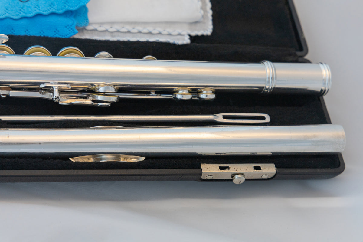 Gemeinhardt 3SB Intermediate Flute *All Solid Silver *B-foot *Open-hol ...