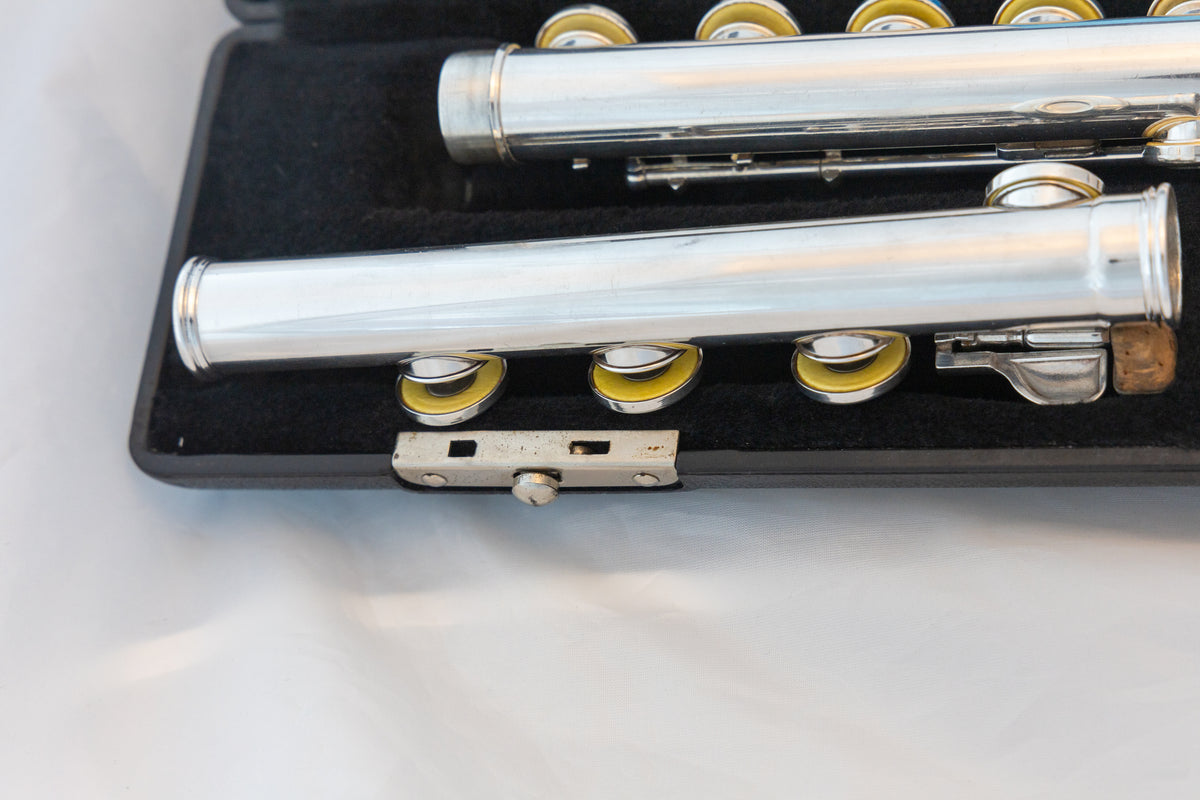 Gemeinhardt 3SB Intermediate Flute *All Solid Silver *B-foot *Open-hol ...