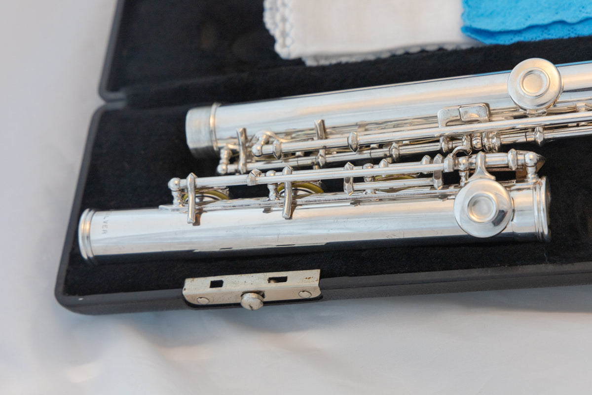Gemeinhardt 3SB Intermediate Flute *All Solid Silver *B-foot *Open-hol ...