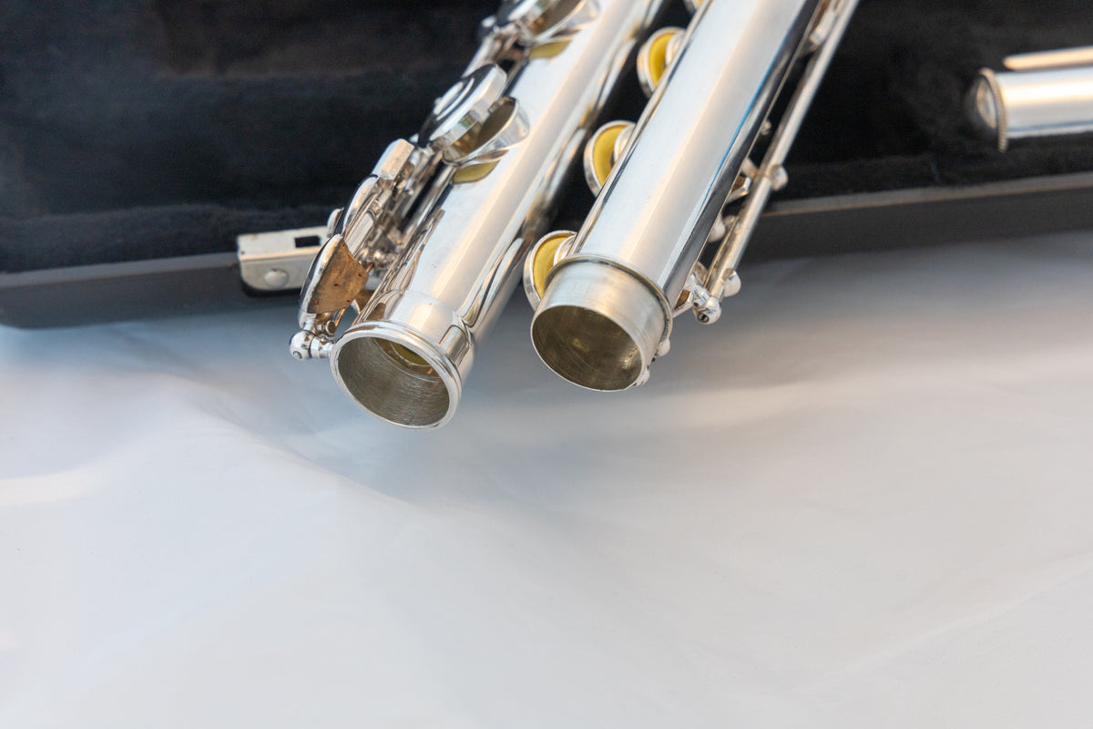 Gemeinhardt 3SB Intermediate Flute *All Solid Silver *B-foot *Open-hol ...