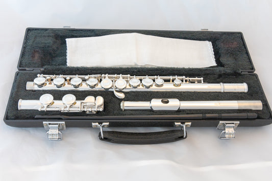 Yamaha YFL-225S II Silver-plated Student Flute *Made in Japan *Overhauled New Pads