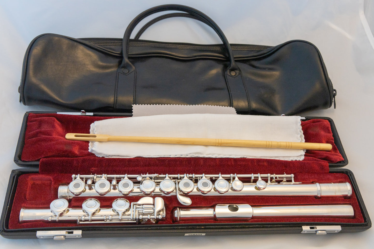 Yamaha YFL-481 II All Silver Intermediate Flute *Open-hole *B-foot *Made in Japan *Overhauled New Pads