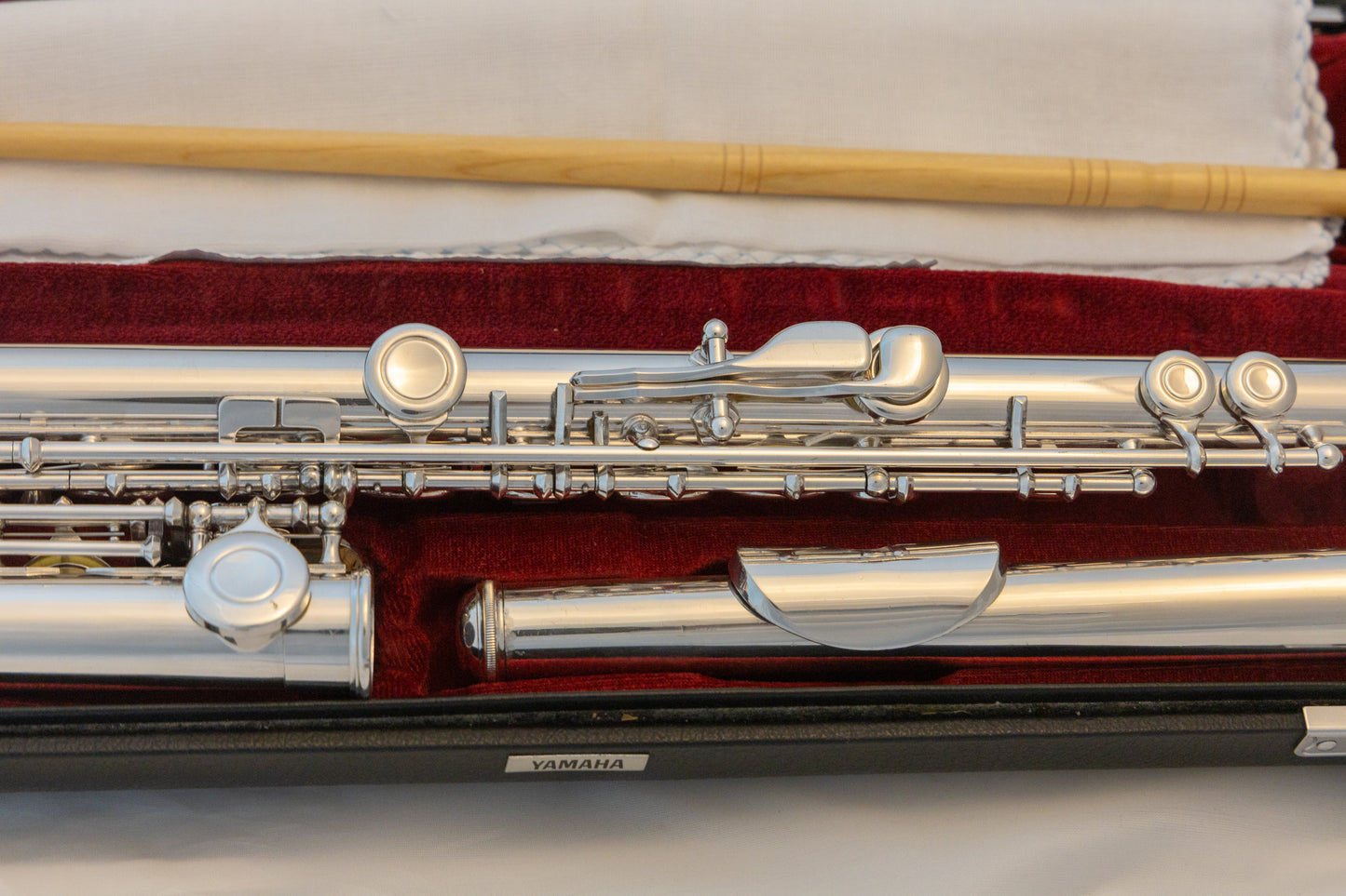 Yamaha YFL-481 II All Silver Intermediate Flute *Open-hole *B-foot *Made in Japan *Overhauled New Pads