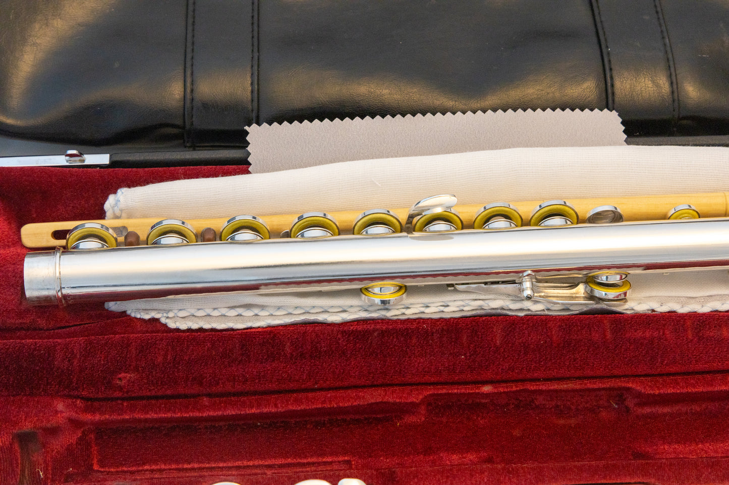 Yamaha YFL-481 II All Silver Intermediate Flute *Open-hole *B-foot *Made in Japan *Overhauled New Pads