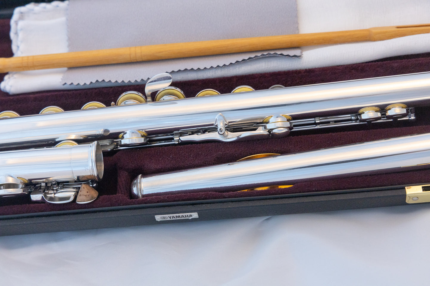 Yamaha YFL-471 Allegro Sterling Silver Intermediate Flute *Open-hole *Low-B *Split-E *Serviced