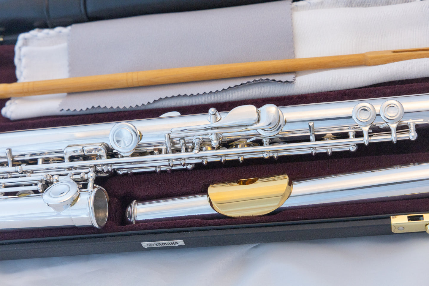 Yamaha YFL-471 Allegro Sterling Silver Intermediate Flute *Open-hole *Low-B *Split-E *Serviced