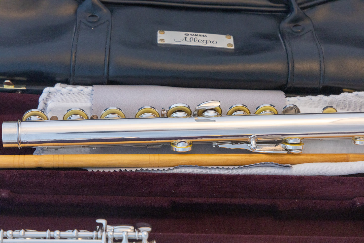 Yamaha YFL-471 Allegro Sterling Silver Intermediate Flute *Open-hole *Low-B *Split-E *Serviced