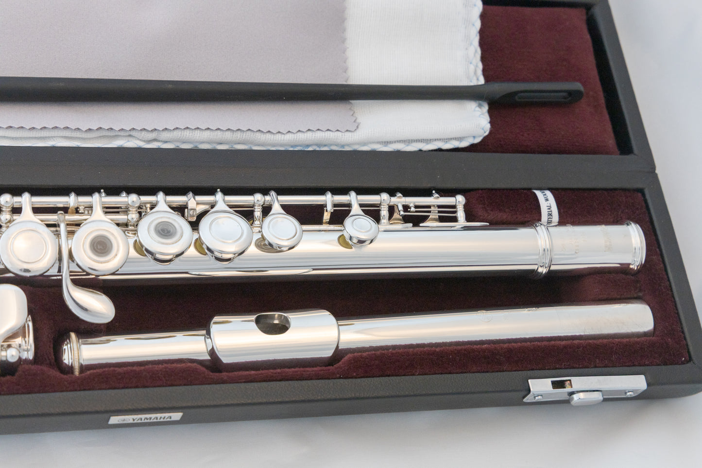 Yamaha YFL-461H All Silver Intermediate Flute Open-hole B-foot *Cleaned & Serviced