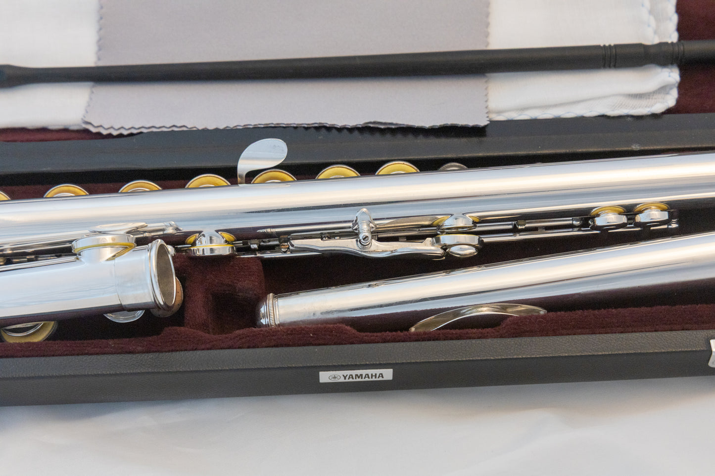 Yamaha YFL-481 All Silver Intermediate Flute *Open-hole *Cleaned & Serviced