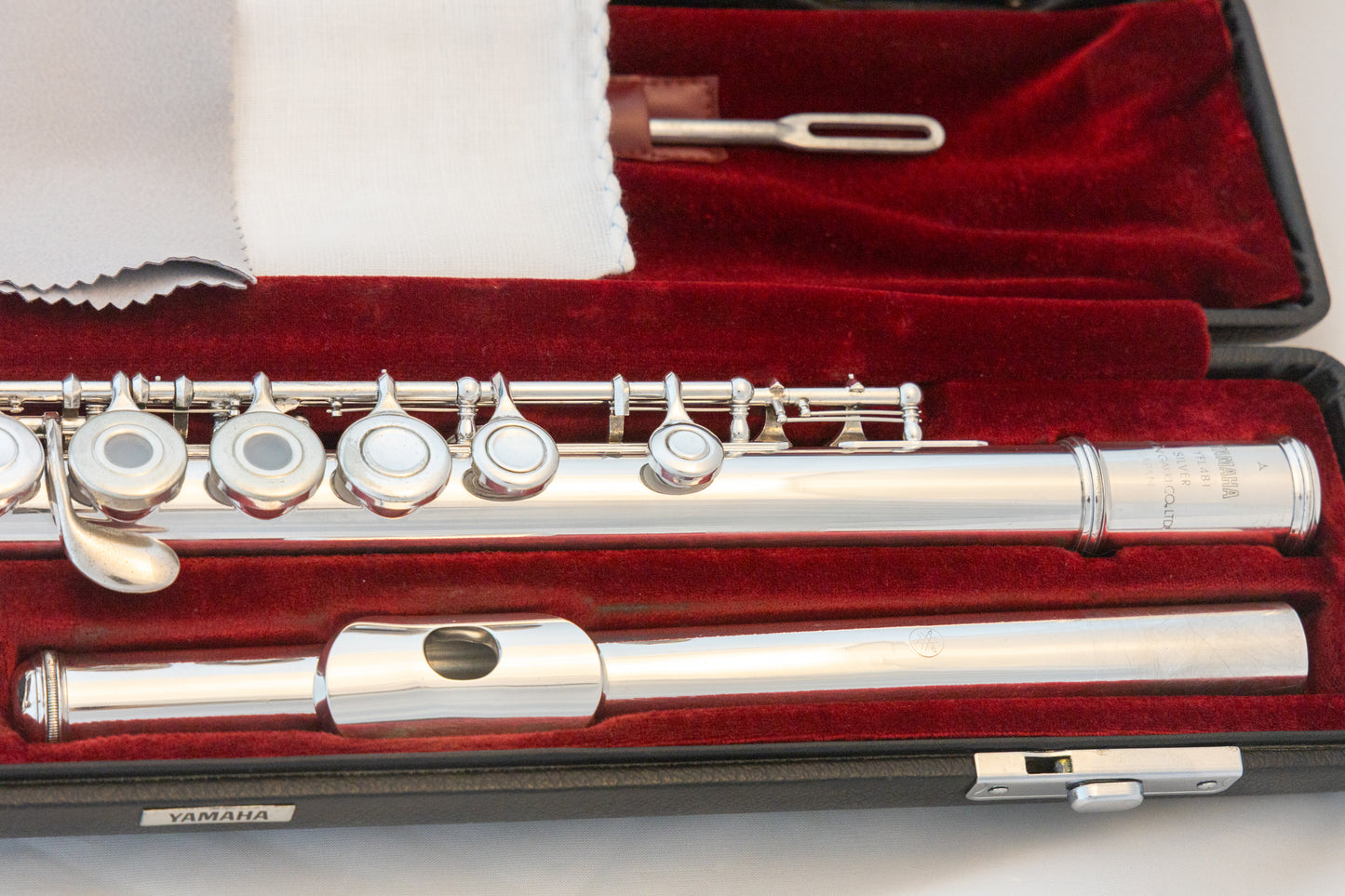 Yamaha YFL-481H All Silver Intermediate Flute *Open-hole *B-foot *Overhauled New Pads
