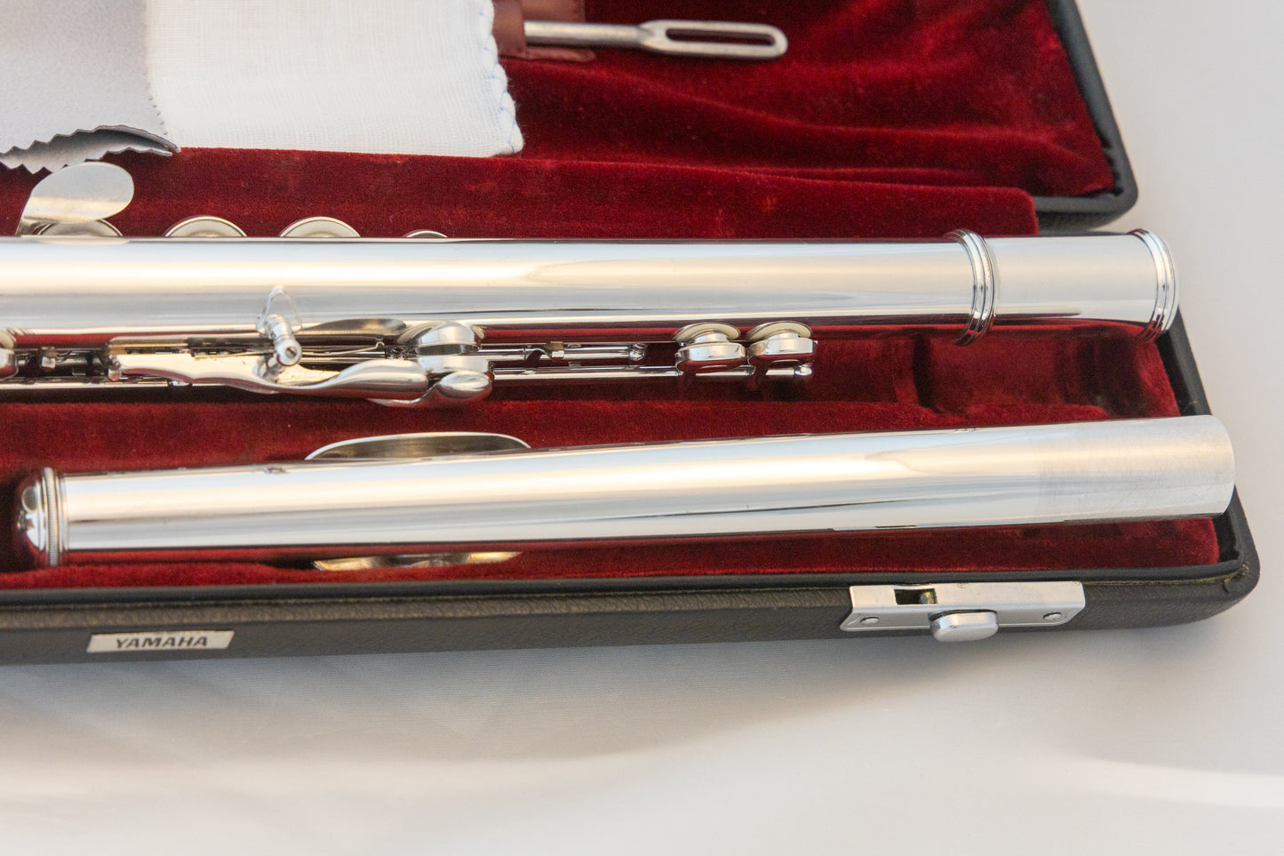 Yamaha YFL-481H All Silver Intermediate Flute *Open-hole *B-foot *Overhauled New Pads