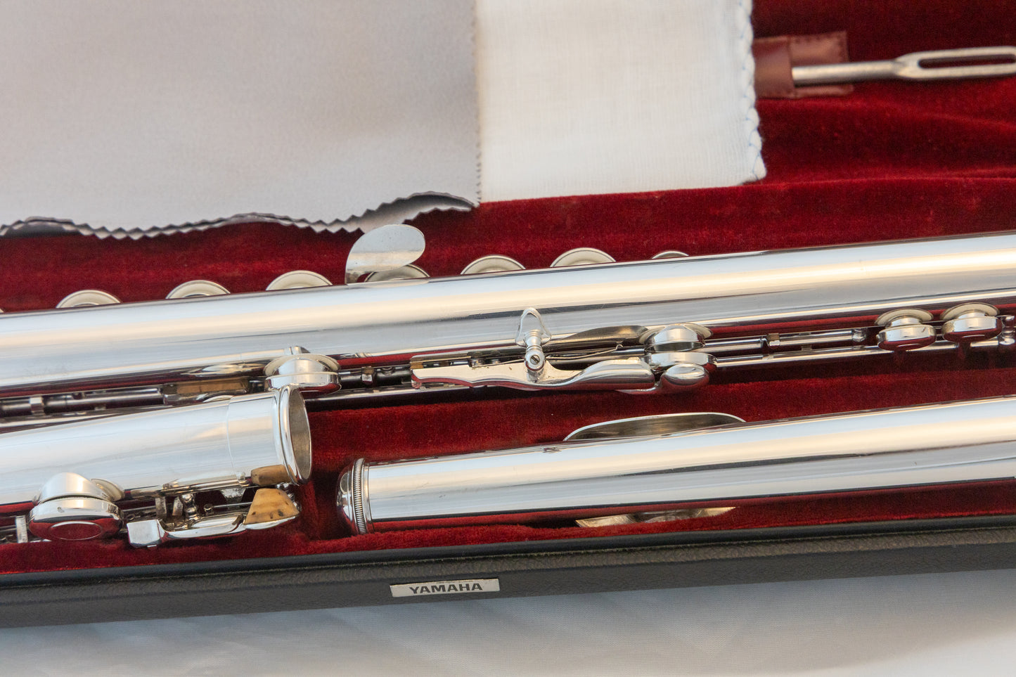 Yamaha YFL-481H All Silver Intermediate Flute *Open-hole *B-foot *Overhauled New Pads
