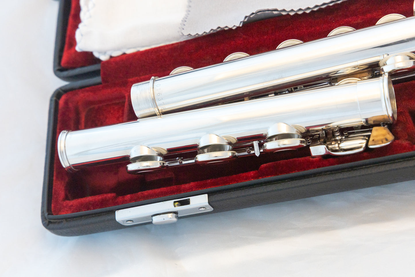 Yamaha YFL-481H All Silver Intermediate Flute *Open-hole *B-foot *Overhauled New Pads