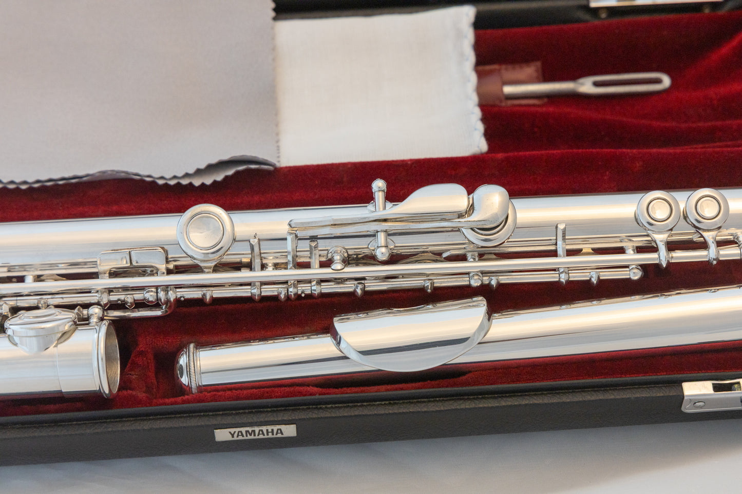 Yamaha YFL-481H All Silver Intermediate Flute *Open-hole *B-foot *Overhauled New Pads
