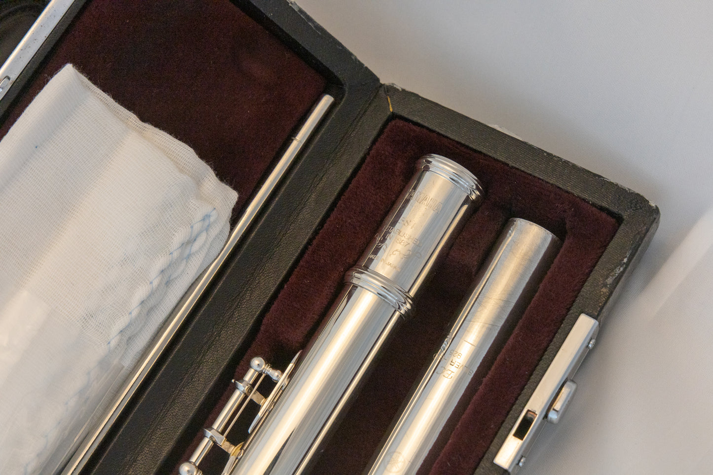 Yamaha YFL-584H (YFL-587H) Professional Flute All Silver Open-hole *Made in Japan *Cleaned & Serviced