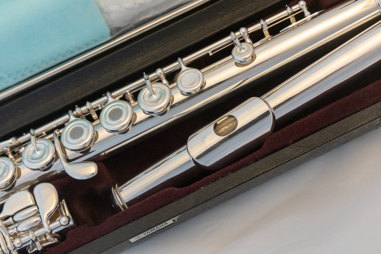 Yamaha YFL-584H (YFL-587H) Professional Flute All Silver Open-hole *Made in Japan *Cleaned & Serviced